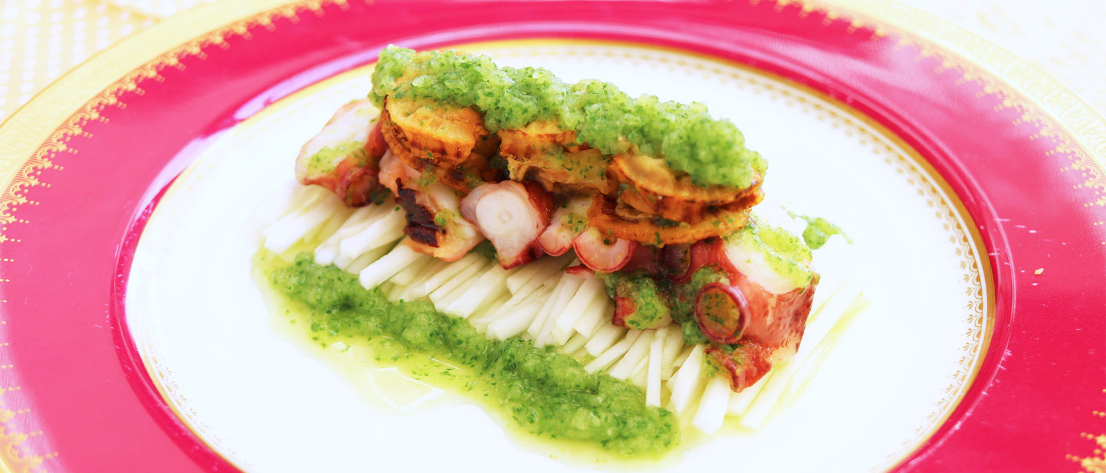 緑酢山吹カルパッチョ