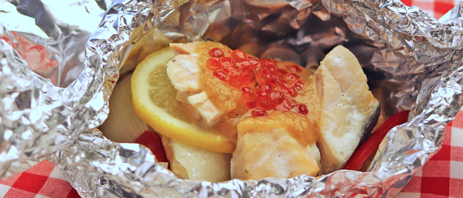 鱒のホイル包み焼き